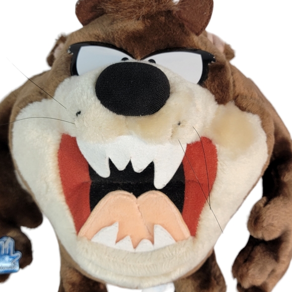 Looney Tunes Vintage 90's Tasmanian Devil Taz Stuffed Plush Animal Toy Applause - Picture 4 of 12